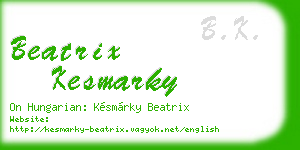 beatrix kesmarky business card
