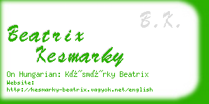 beatrix kesmarky business card